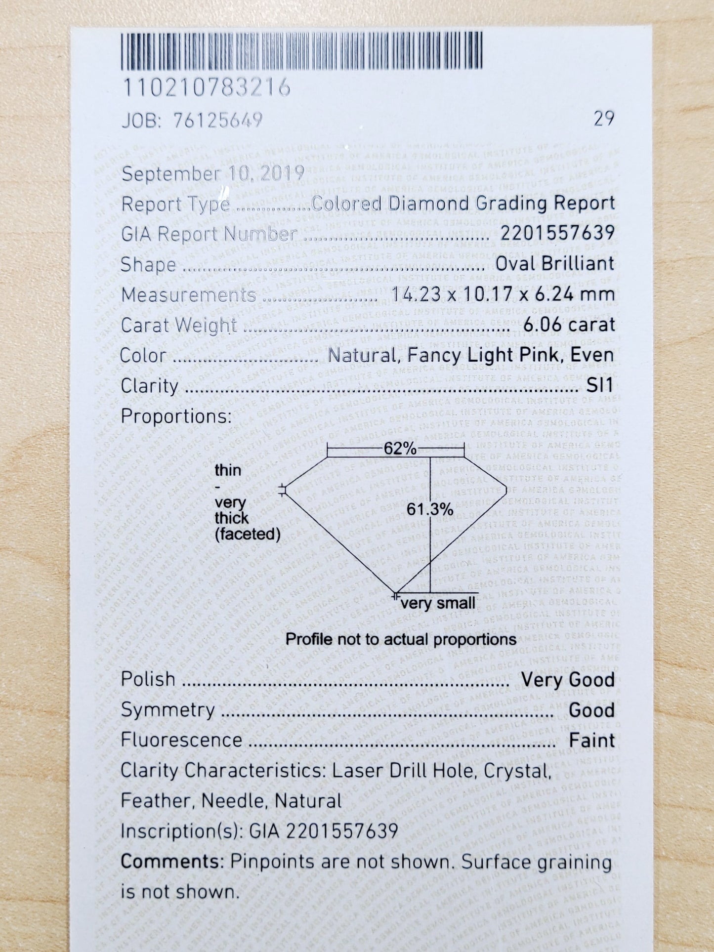 超希少 6.06ct 天然ピンクダイヤモンド Fancy light pink オーバルカット 18金(K18WGホワイトゴールド)リング 【GIA鑑定書付き】