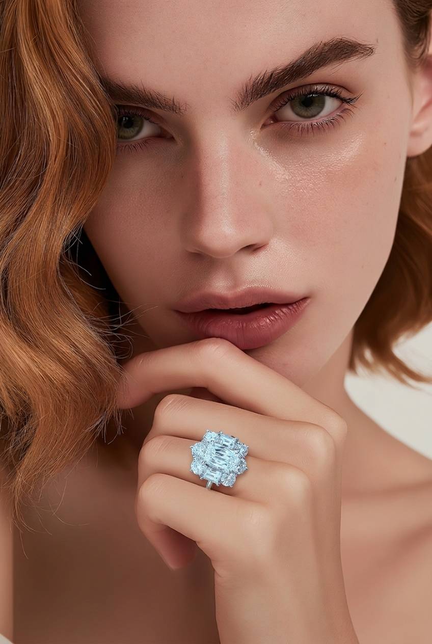 Ashoka アショカカット 1.02ct 天然ダイヤモンド E SI2 プラチナ Pt900 リング 【GIA鑑定書付】