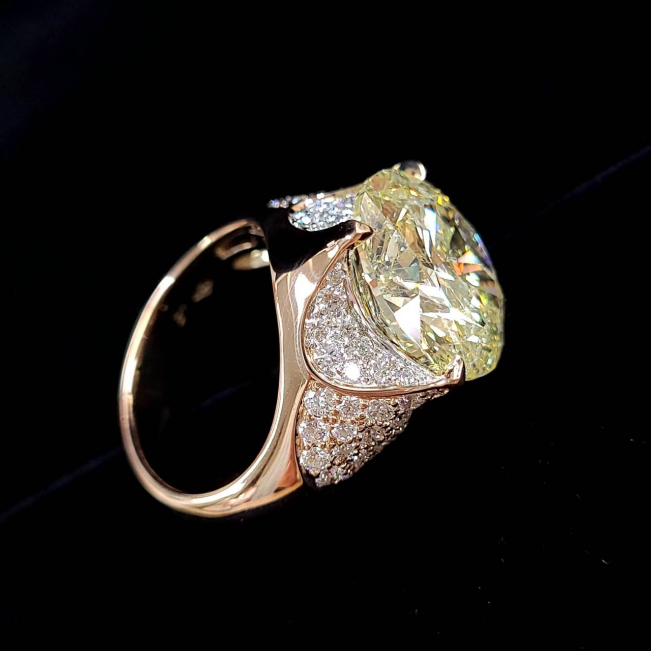 特大 圧倒のボリューム 10.467ct 天然 ダイヤモンド K18 PG ピンクゴールド リング 指輪 4月の誕生石 18金 【中央宝石研究所鑑定書付】