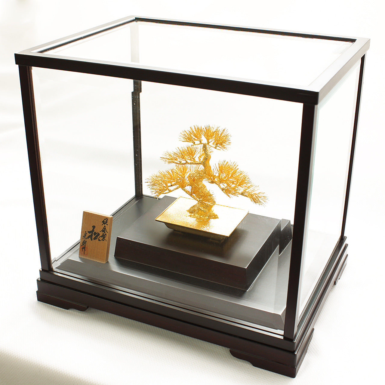 純金製 【 光則 】盆栽「 松 」 置物 24金 24K