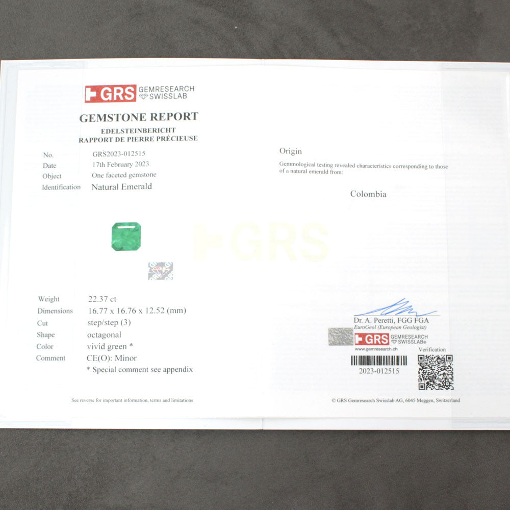 世界最高品質 ムゾー コロンビア産 vivid green 20ct UP エメラルド Pt900 プラチナ リング 【GRS鑑別書付】