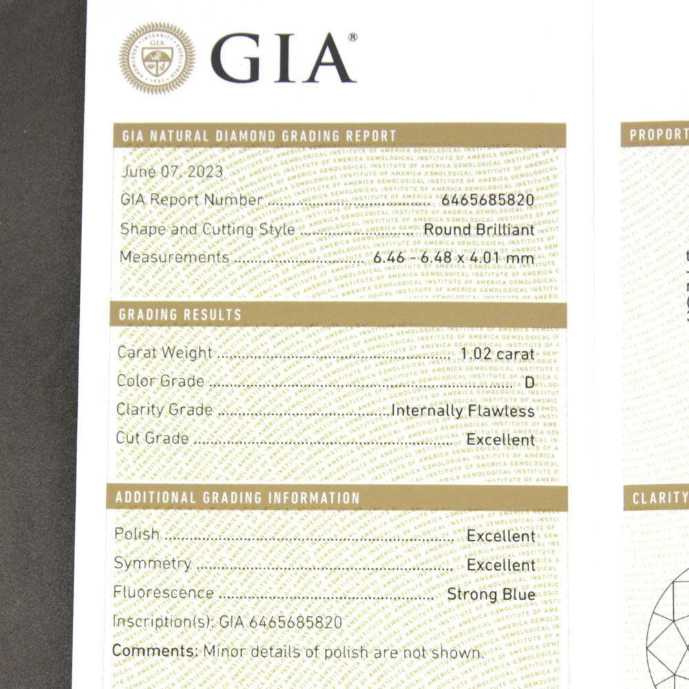 世界最高品質 1ct D IF 3EX ダイヤモンド Pt900 プラチナ リング 指輪 4月の誕生石 【 GIA 鑑定書付 】