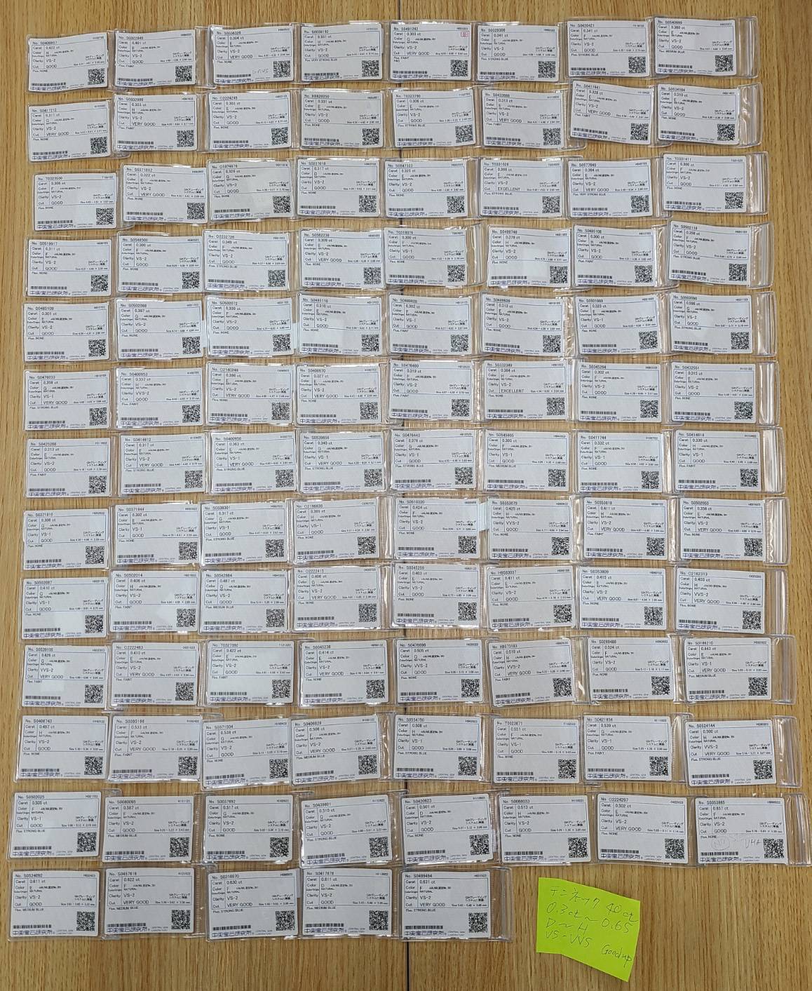 計 40ct UP 天然 ダイヤモンド K18 ホワイトゴールド グラデーション テニスネックレス 4月誕生石 18金 【中央宝石研究所ソーティング付】