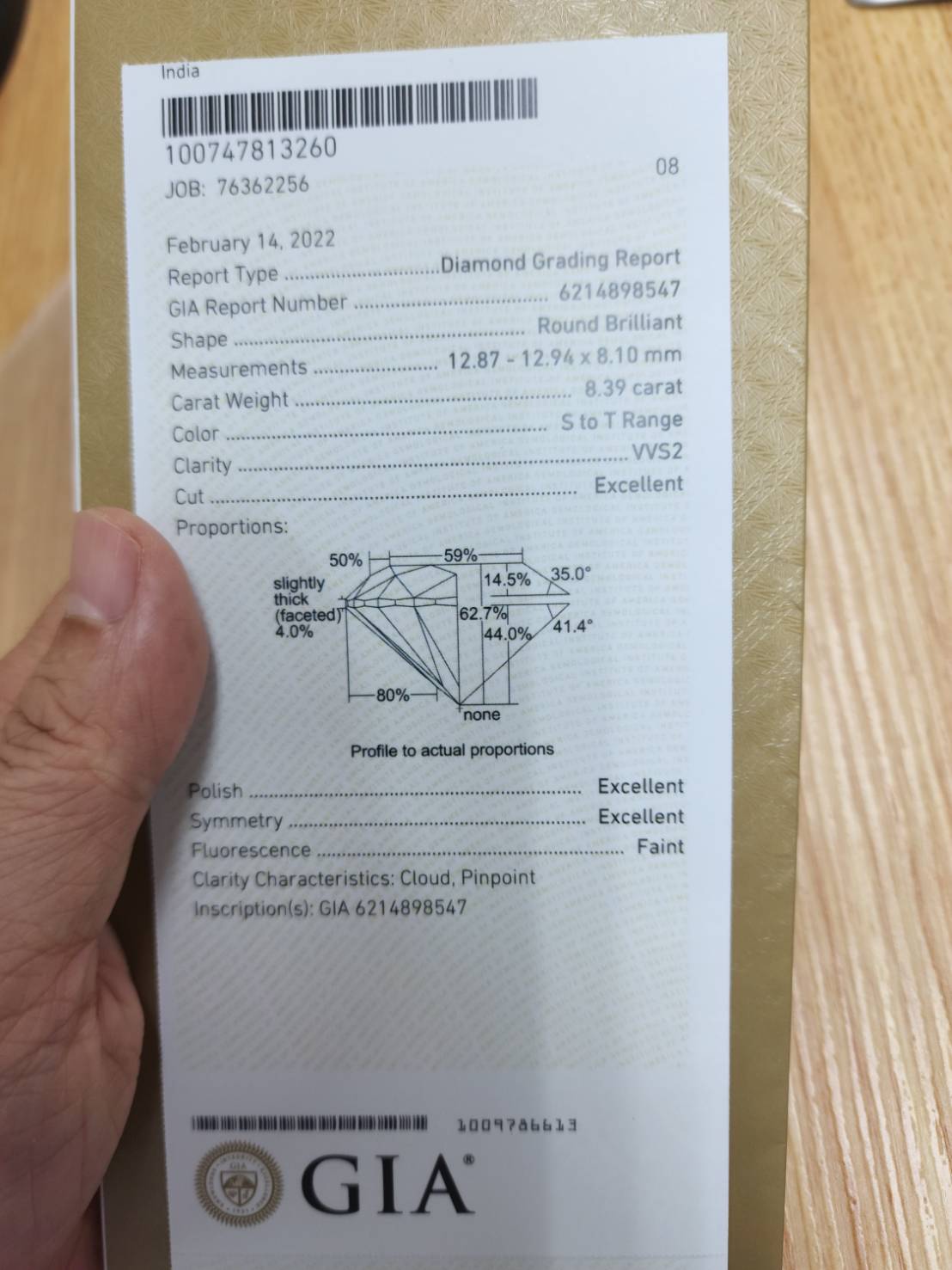 最強虹テリ絶品 見た目10ct VVS-2 3EX 天然ダイヤモンド ルース【GIA鑑定書付き】