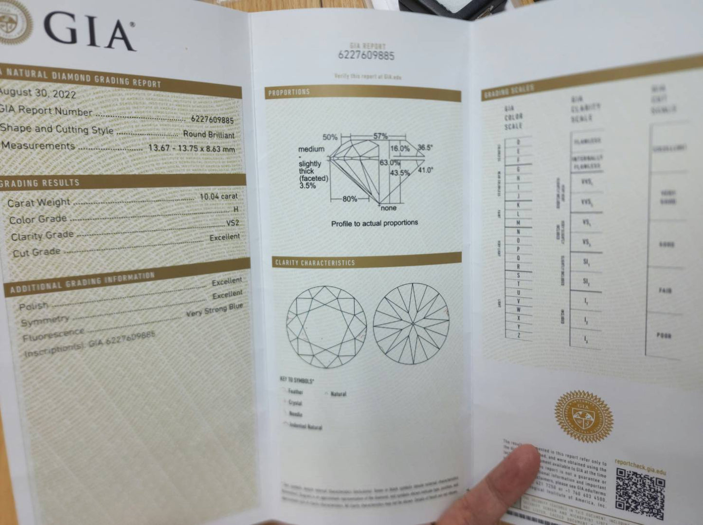 最強コスパ!現金より有利な資産 10ct H VS-2 3EX 天然 ダイヤモンド ルース【GIA鑑定書付き】