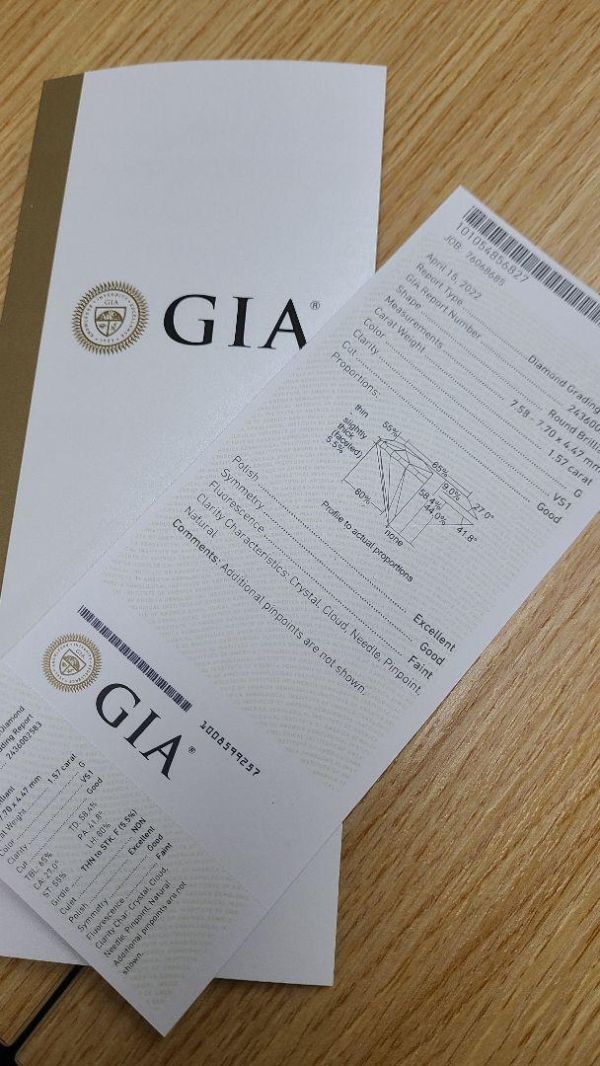 1.5ct・Gカラー・VS-1・GOOD 価値ある一生物 大粒 天然 ダイヤモンド ルース ラウンド ブリリアントカット 【GIA鑑定】