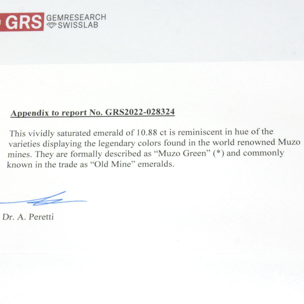 세계 최고 품질 10.88ct Columbia Muzo 's Natural Emerald 11.48ct Natural Diamond Platinum PT900 펜던트 PT850 목걸이