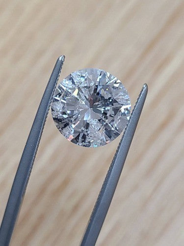 3.065ct・Eカラー・I-1・Good 天然ダイヤモンド ルース ラウンド ブリリアント カット【中宝ソーティング付 】