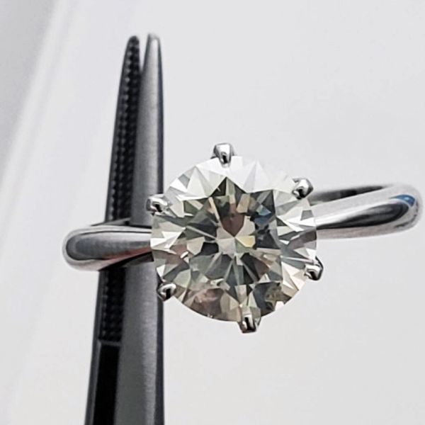 大粒 希少 エクセレント! 2ct・L・SI-2 天然ダイヤモンド PT900 プラチナ リング 指輪 4月誕生石【鑑定書付】