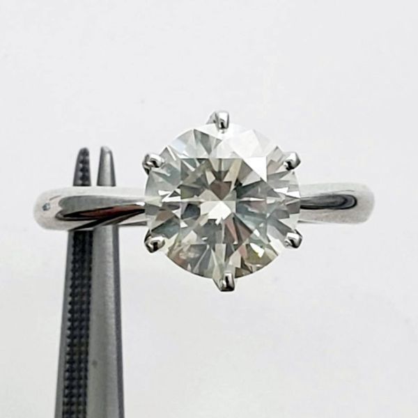 大粒 希少 エクセレント! 2ct・L・SI-2 天然ダイヤモンド PT900 プラチナ リング 指輪 4月誕生石【鑑定書付】