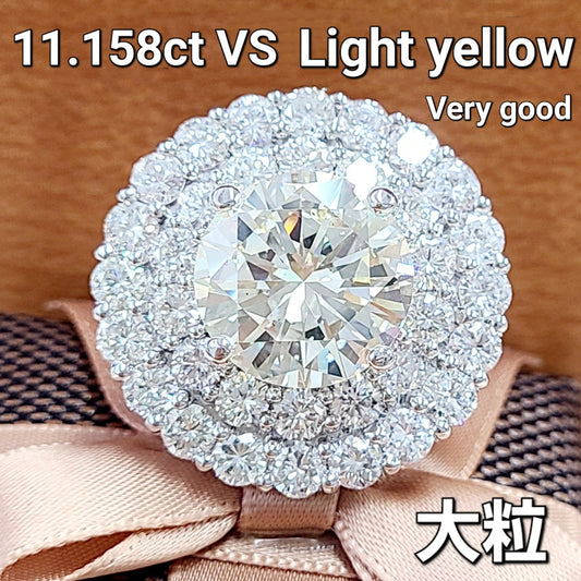 11.158ct 天然ダイヤモンド プラチナ リング Pt950 指輪 4月誕生石【中央宝石研究所鑑定】