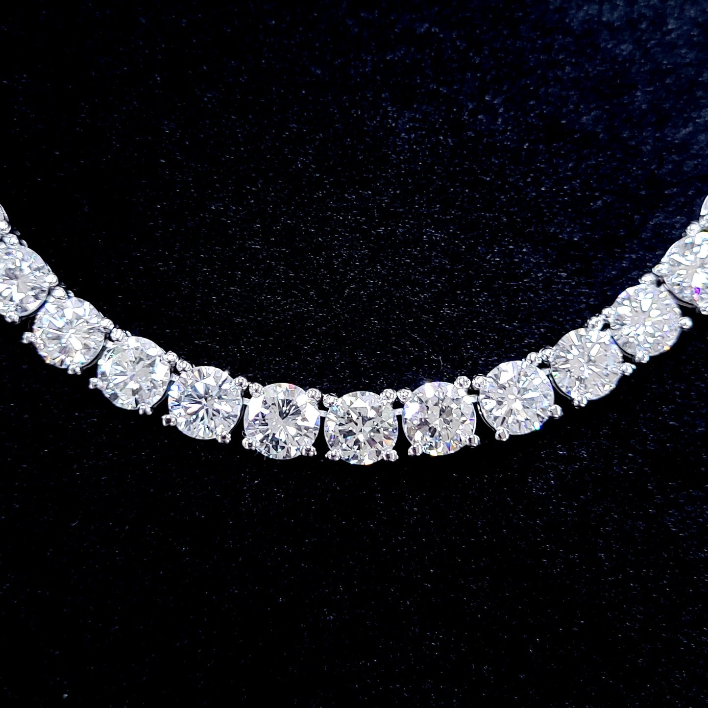 最高級！ 50.519ct 天然ダイヤモンド グラデーション プラチナ Pt900 テニスネックレス【中央宝石研究所ソーティング付】