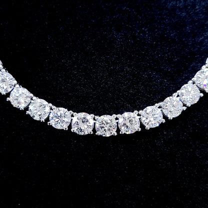 最高級！ 50.519ct 天然ダイヤモンド グラデーション プラチナ Pt900 テニスネックレス【中央宝石研究所ソーティング付】