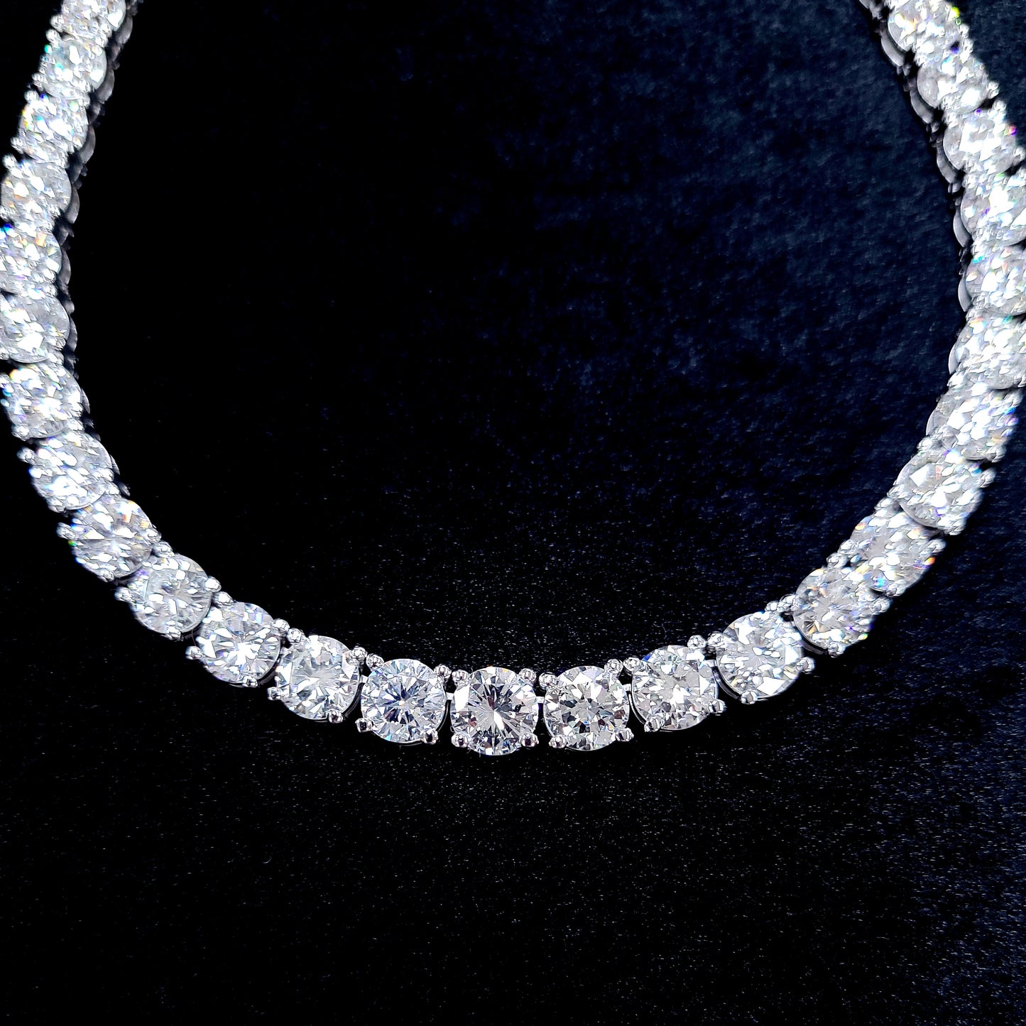 最高級！ 50.519ct 天然ダイヤモンド グラデーション プラチナ Pt900 テニスネックレス【中央宝石研究所ソーティング付】