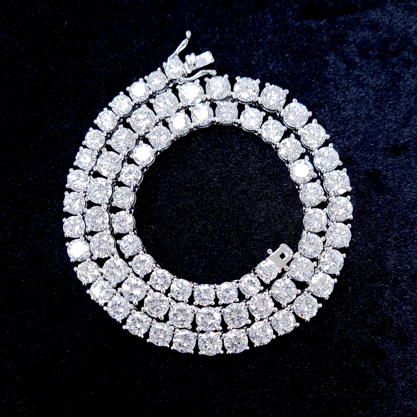 最高級！ 50.519ct 天然ダイヤモンド グラデーション プラチナ Pt900 テニスネックレス【中央宝石研究所ソーティング付】