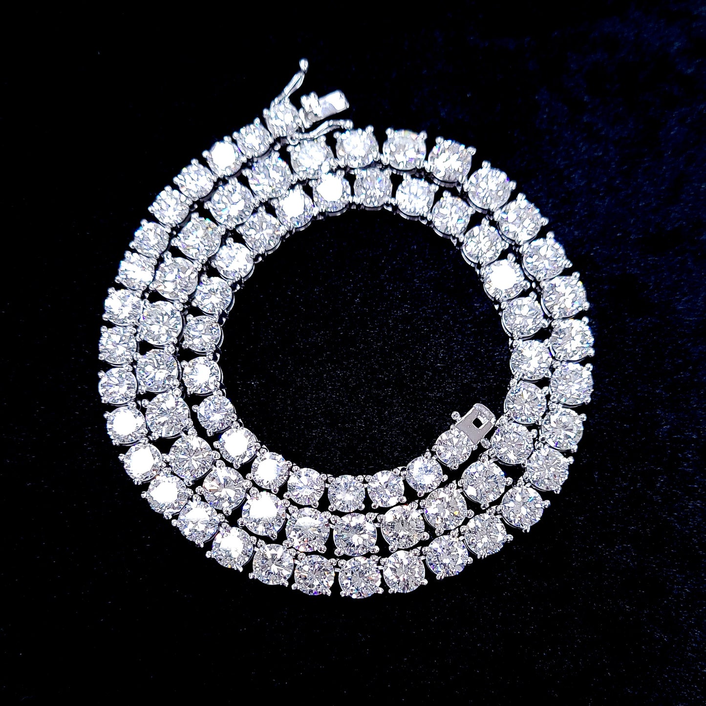 最高級！ 50.519ct 天然ダイヤモンド グラデーション プラチナ Pt900 テニスネックレス【中央宝石研究所ソーティング付】