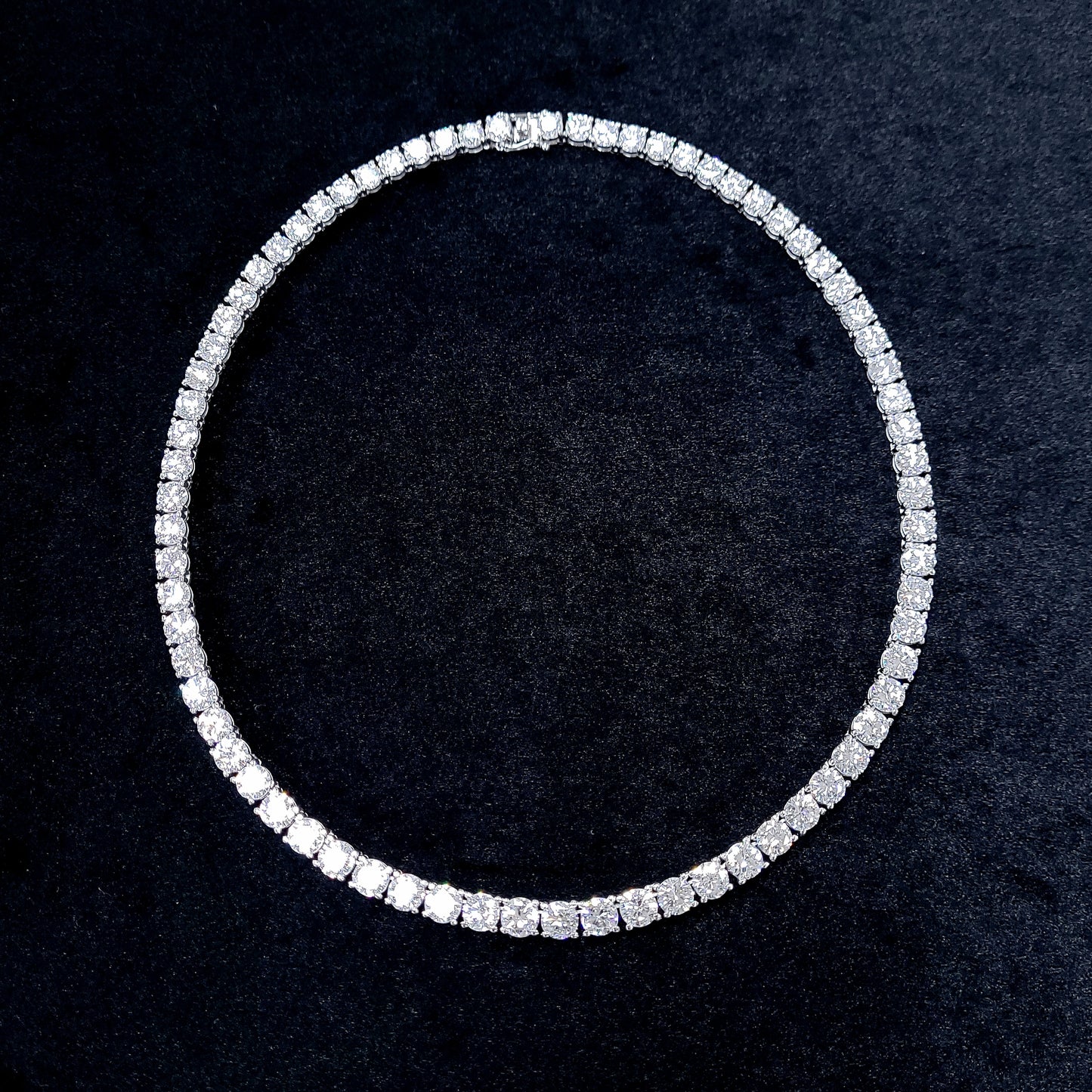 最高級！ 50.519ct 天然ダイヤモンド グラデーション プラチナ Pt900 テニスネックレス【中央宝石研究所ソーティング付】