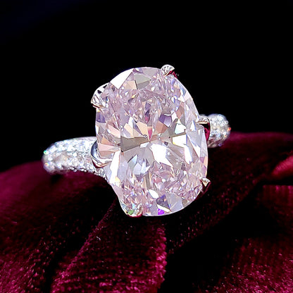 超希少 6.06ct 天然ピンクダイヤモンド Fancy light pink オーバルカット 18金（K18WGホワイトゴールド）リング 【GIA鑑定書付き】