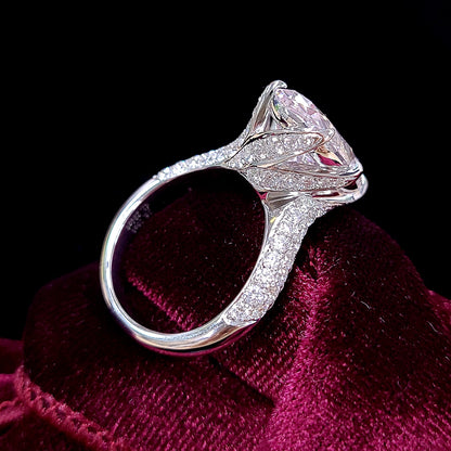 超希少 6.06ct 天然ピンクダイヤモンド Fancy light pink オーバルカット 18金（K18WGホワイトゴールド）リング 【GIA鑑定書付き】