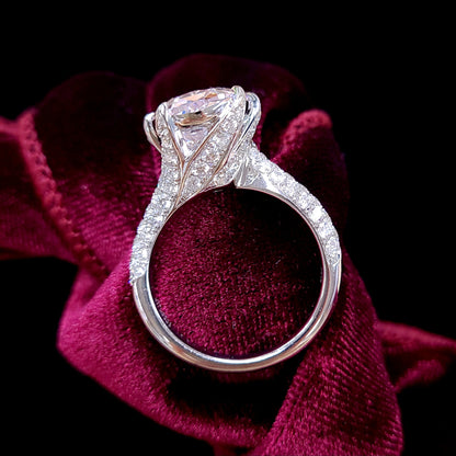 超希少 6.06ct 天然ピンクダイヤモンド Fancy light pink オーバルカット 18金（K18WGホワイトゴールド）リング 【GIA鑑定書付き】