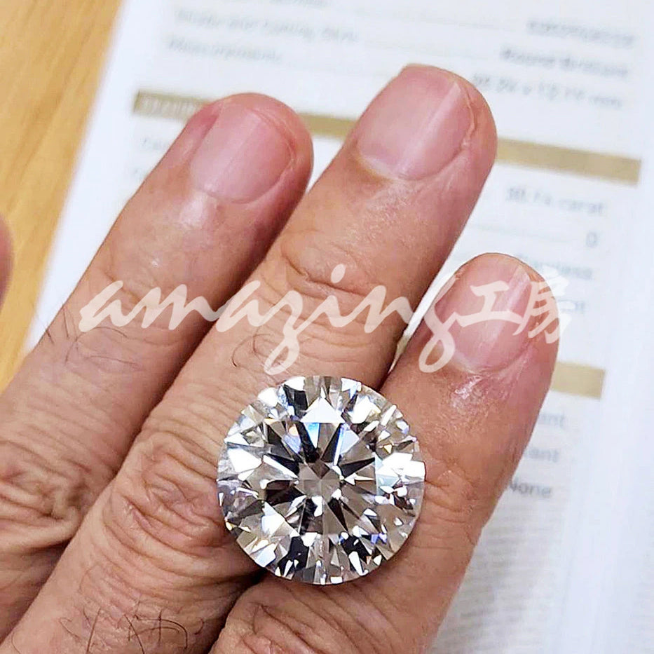 최고 품질! GIA 33.29ct D FL 3EX TYPE2A 천연 다이아몬드 루스 33.29캐럿 [GIA 감정서 책 포함].