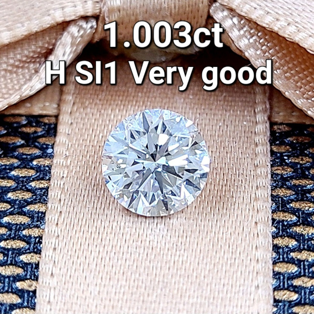 1.003ct H SI1 Very Good ダイヤモンド ルース 【中央宝石研究所鑑定】