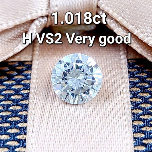 1.018ct H VS-2 Very Good ダイヤモンド ルース 【中央宝石研究所鑑定】