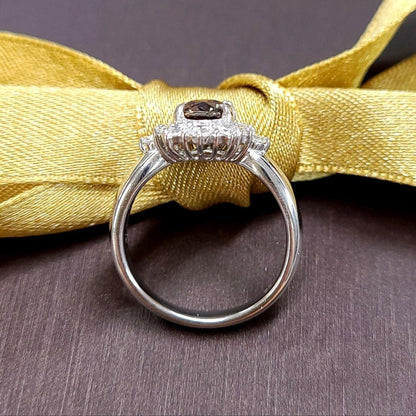 색상 격변] 1.09ct 천연 알렉산드라이트 0.51ct 다이아몬드 플래티넘 Pt900 반지 [보석 감별서 포함