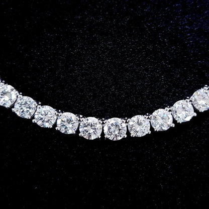 究極の輝き 34.385ct 天然ダイヤモンド VS-2 G〜Hカラー プラチナPt900 テニスネックレス【全石 中央宝石研究所ソーティング付】