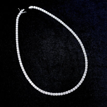 究極の輝き 34.385ct 天然ダイヤモンド VS-2 G〜Hカラー プラチナPt900 テニスネックレス【全石 中央宝石研究所ソーティング付】