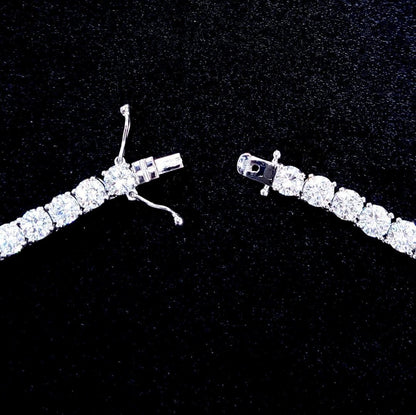 究極の輝き 34.385ct 天然ダイヤモンド VS-2 G〜Hカラー プラチナPt900 テニスネックレス【全石 中央宝石研究所ソーティング付】