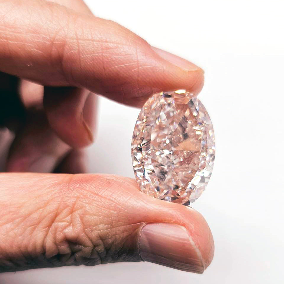 超希少 特大 35.94ct 天然ピンクダイヤモンド Light Pink Brown VS1 オーバルカット ルース 【鑑定付】