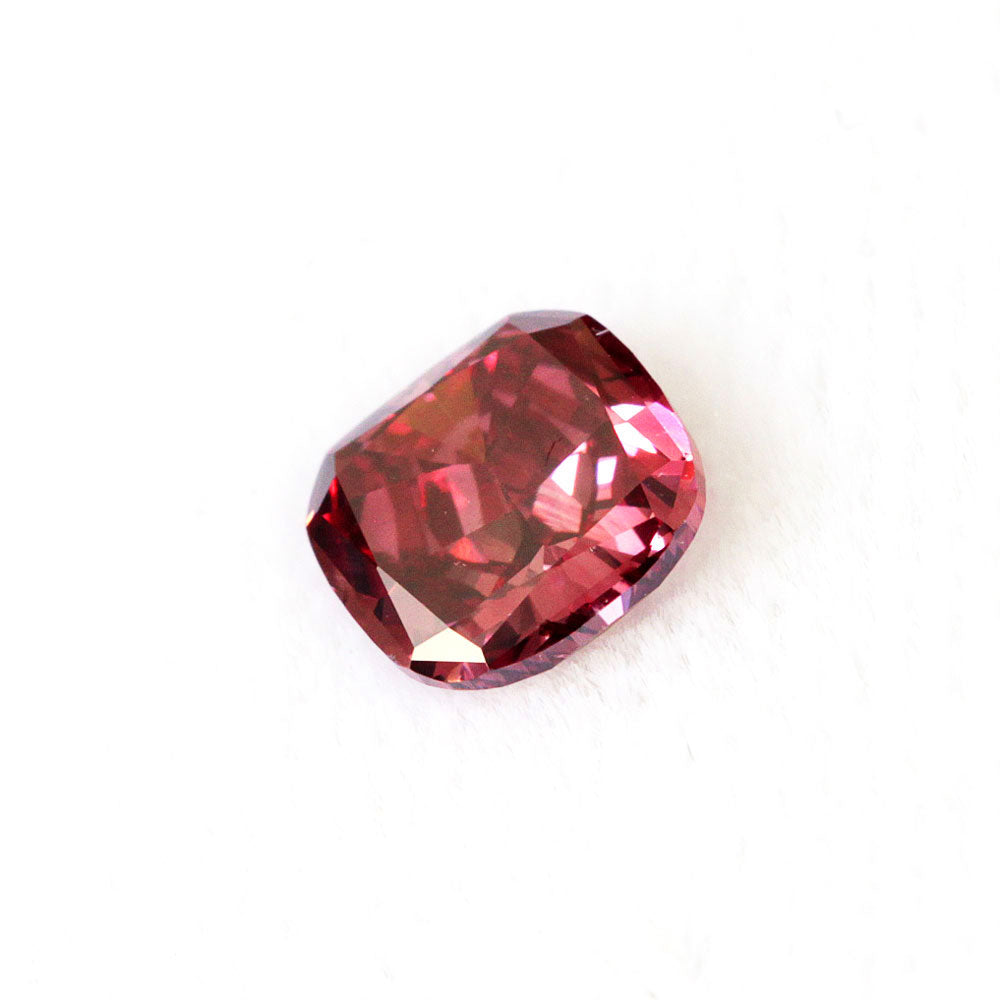 0.75ct FANCY RED 天然 レッドダイヤモンド ルース クッションカット ...