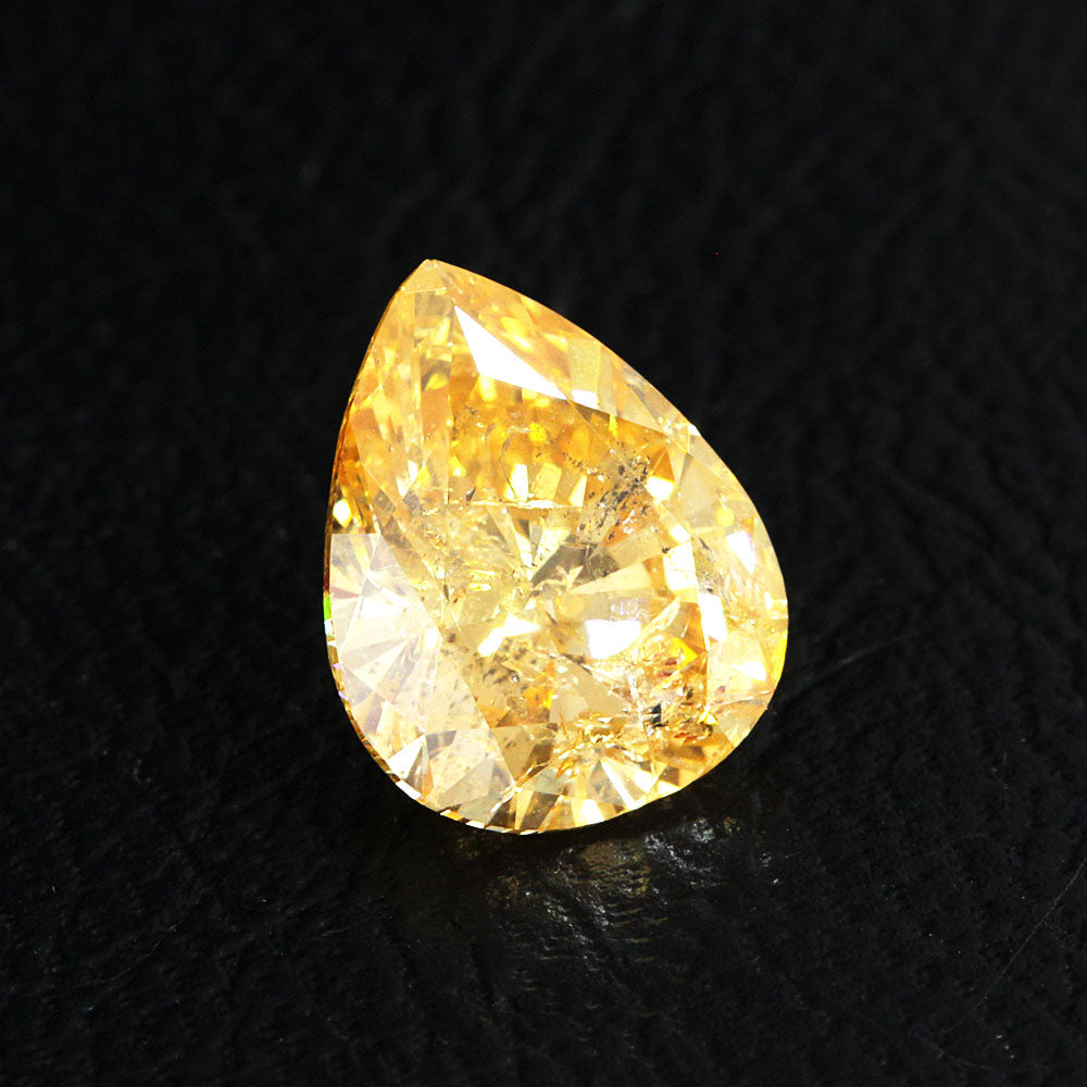 太陽のカケラ！ 4.05ct Fancy Intence Yellow-Orange ペアシェイプ 天然オレンジダイヤモンド ルース 【GI –  アメイジング工房