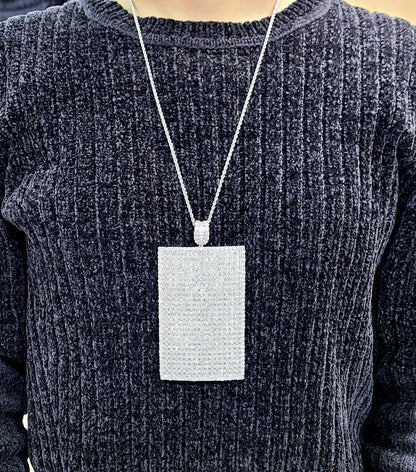 華麗！頂級品質！ 41ct 天然鑽石鉑金 Pt950 K18WG 項鍊墜子