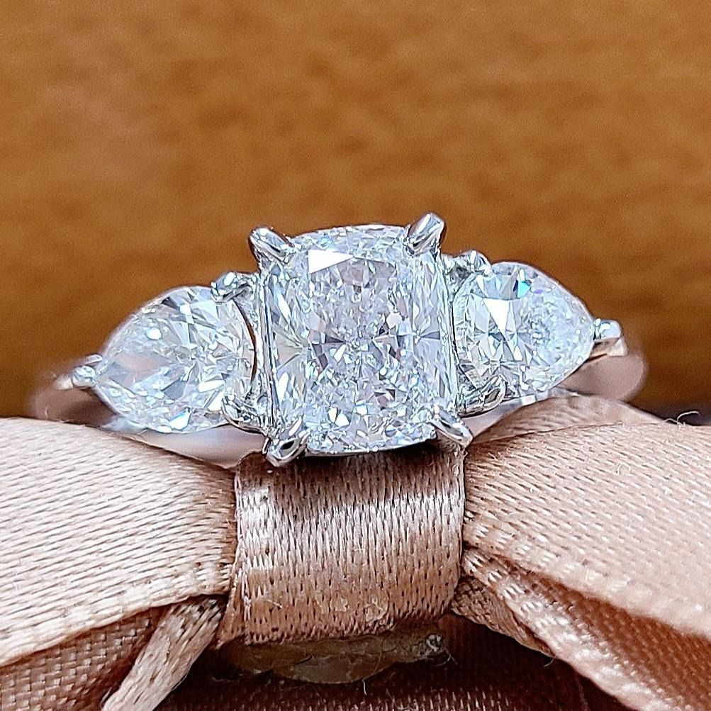 幻の純度】Type2a 天然ダイヤモンド 1.02ct D FL クッションカット