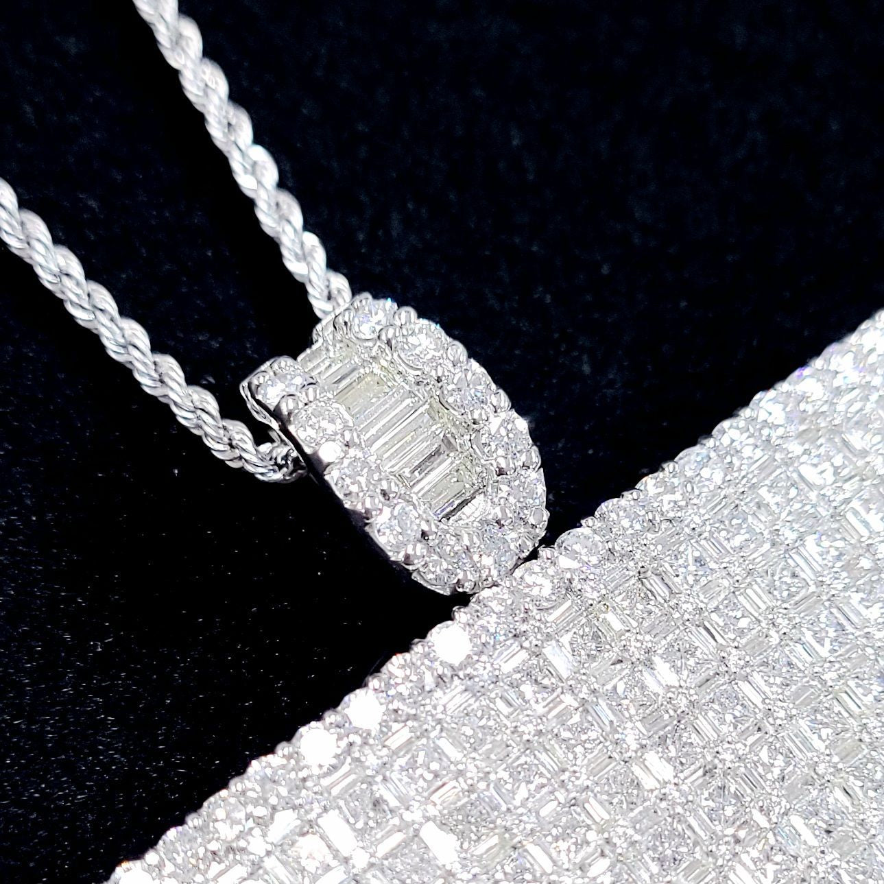 華麗！頂級品質！ 41ct 天然鑽石鉑金 Pt950 K18WG 項鍊墜子