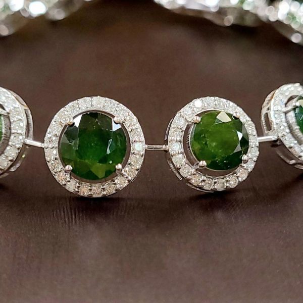 k18 ブレスレット　デマントイド 奇跡の逸品！ 17.74ct 天然 デマントイドガーネット 3.37ct 天然