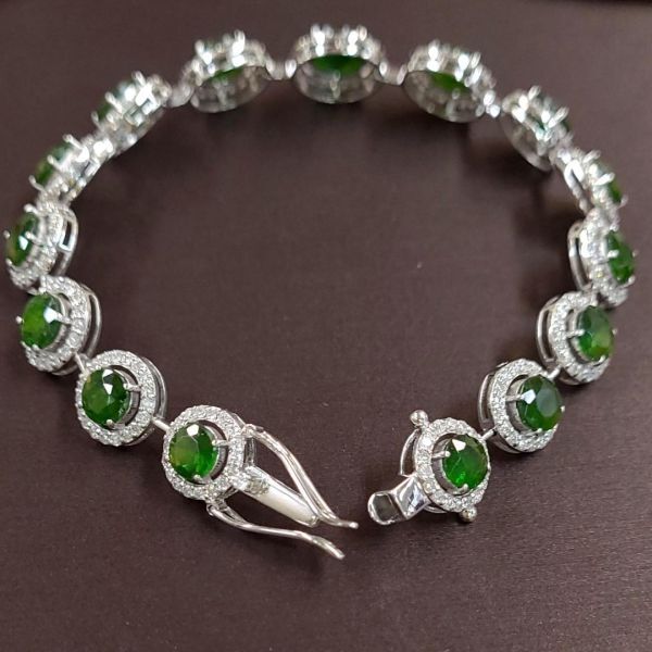 k18 ブレスレット　デマントイド 奇跡の逸品！ 17.74ct 天然 デマントイドガーネット 3.37ct 天然