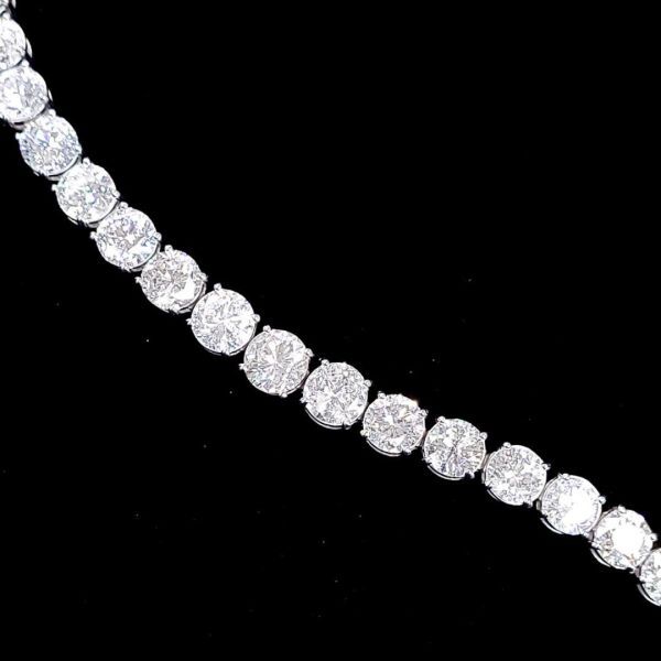 Gleam! All Heart Cue H&C 10ct Natural Diamond PT900 PT850 Platinum Tennis Bracelet April Birthstone 【identification reportWith] (copy)