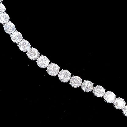Gleam! All Heart Cue H&C 10ct Natural Diamond PT900 PT850 Platinum Tennis Bracelet April Birthstone 【identification reportWith] (copy)