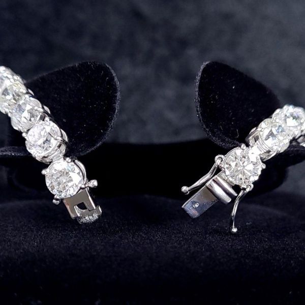 Gleam! All Heart Cue H&C 10ct Natural Diamond PT900 PT850 Platinum Tennis Bracelet April Birthstone 【identification reportWith] (copy)