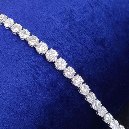 Gleam! All Heart Cue H&C 10ct Natural Diamond PT900 PT850 Platinum Tennis Bracelet April Birthstone 【identification reportWith] (copy)