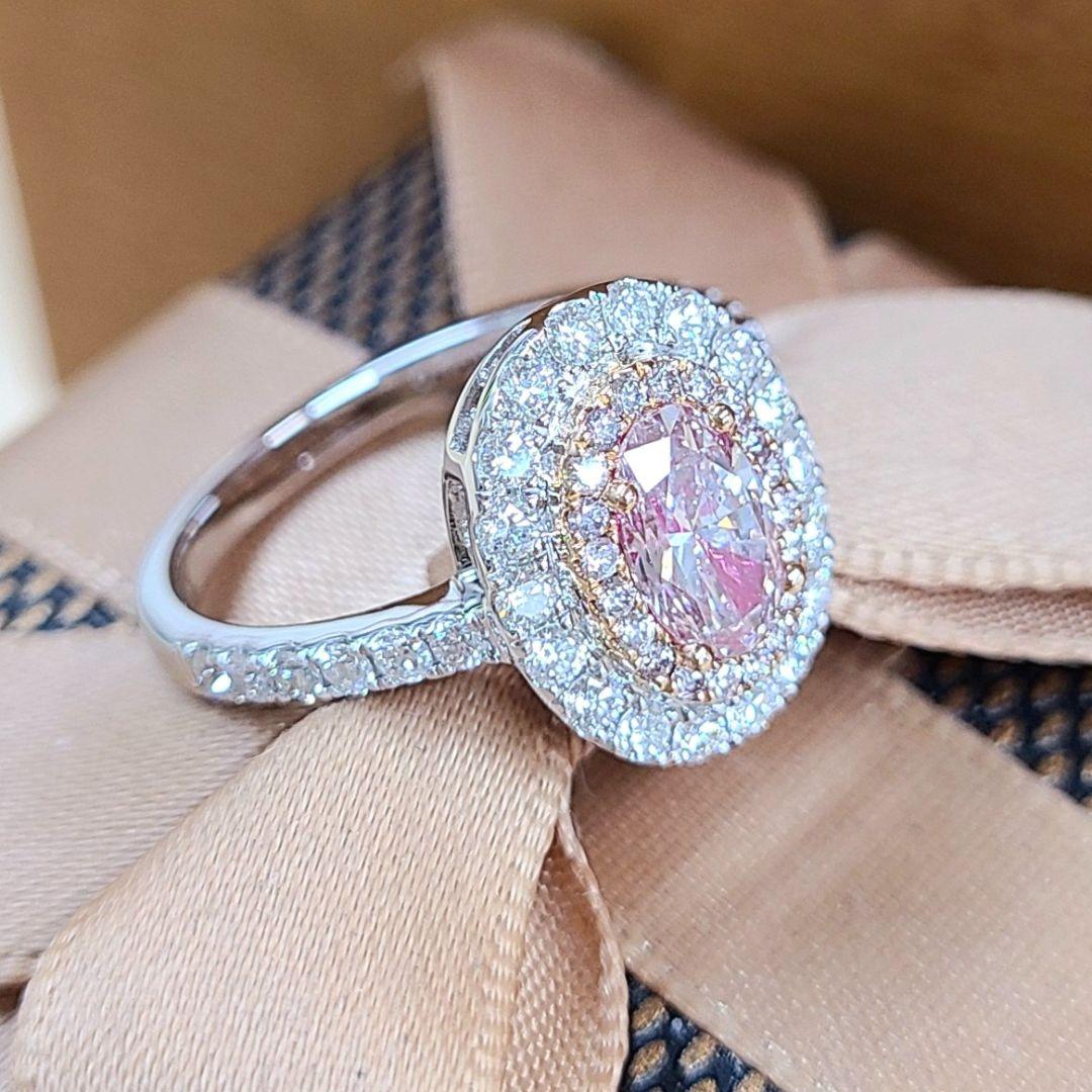 超希少！高品質！0.7ct 天然ピンクダイヤモンド 天然