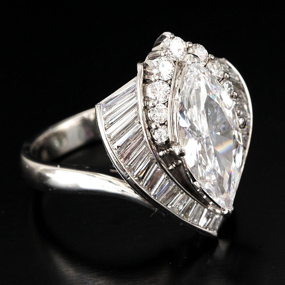 2.084ct D 컬러 VVS2 Type2A Mercise Natural Diamond Platinum PT900 링 링 [CGL인증서로]