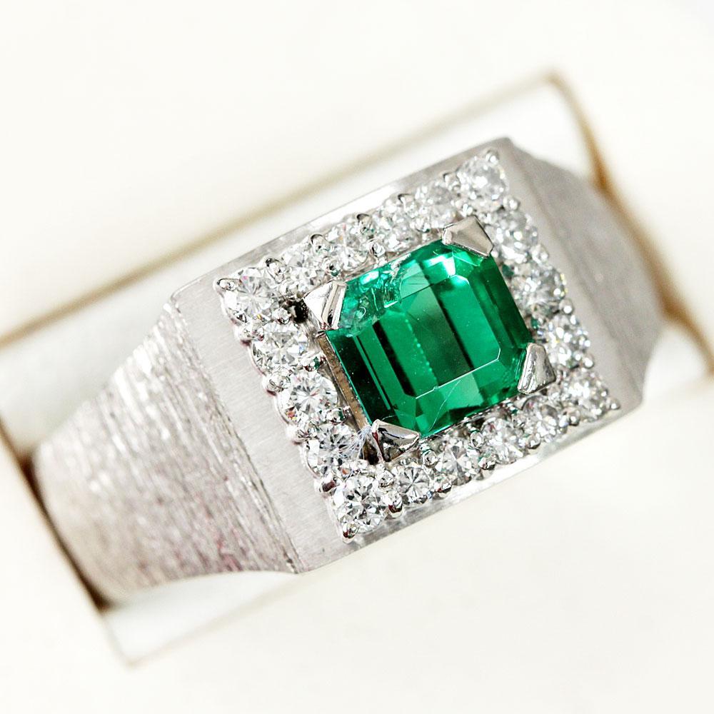 The finest F1 Colombia 1.16ct Natural Emerald 0.43ct Natural Diamond Platinum PT900 Ring Ring May Birthstone [GIA Division]