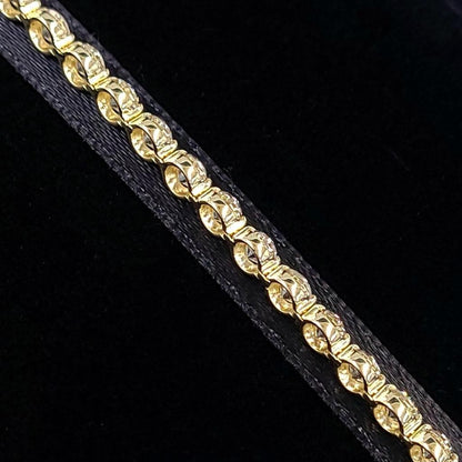 The best! Heart Que 10.5ct Diamond K18 YG Yellow Gold Tennis Bracelet 18 Gold [identification report]