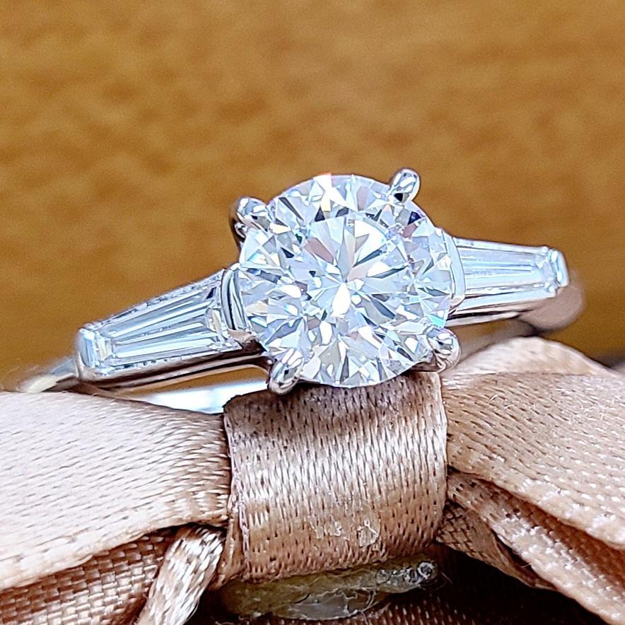 The world's highest perfect quality! 1ct D FL 3EX Heart Cue Natural Diamond Platinum PT900 Ring Ring 【 GIA grading reportWith GIA]