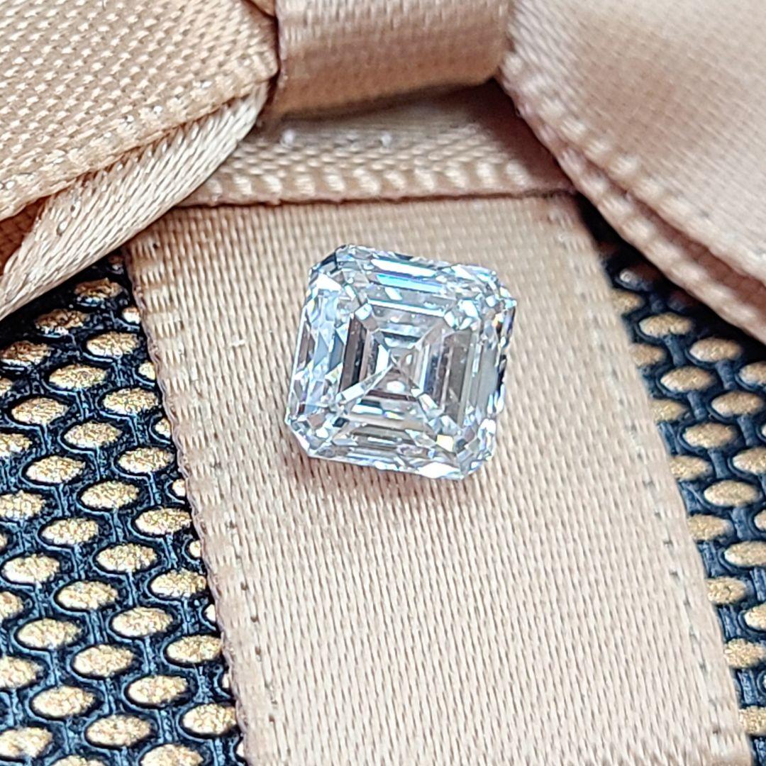 World's highest quality!  1.01ct D Color FL 2EX Natural Diamond Asscher Cut looseGIA Certificate of Authenticity