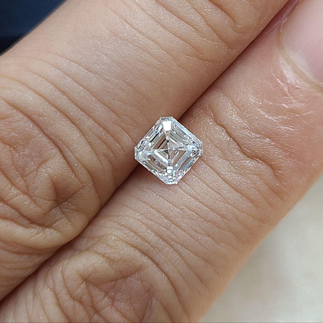 World's highest quality!  1.01ct D Color FL 2EX Natural Diamond Asscher Cut looseGIA Certificate of Authenticity